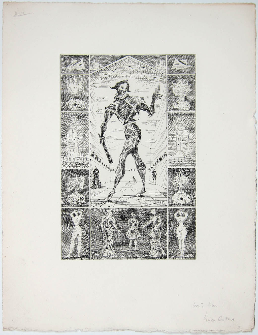 Lucien Coutaud - Le Taureau Blanc - plate XIII (bon a tirer) - 1956 etching